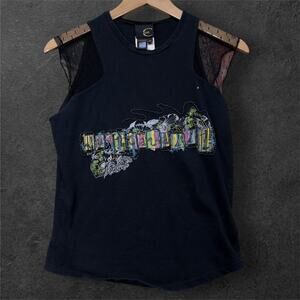 Justcavalli Lace Sleeve Tank Top Size 46